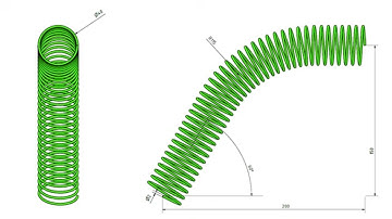 From Straight to Spiral: Design a Curved Spring in Inventor