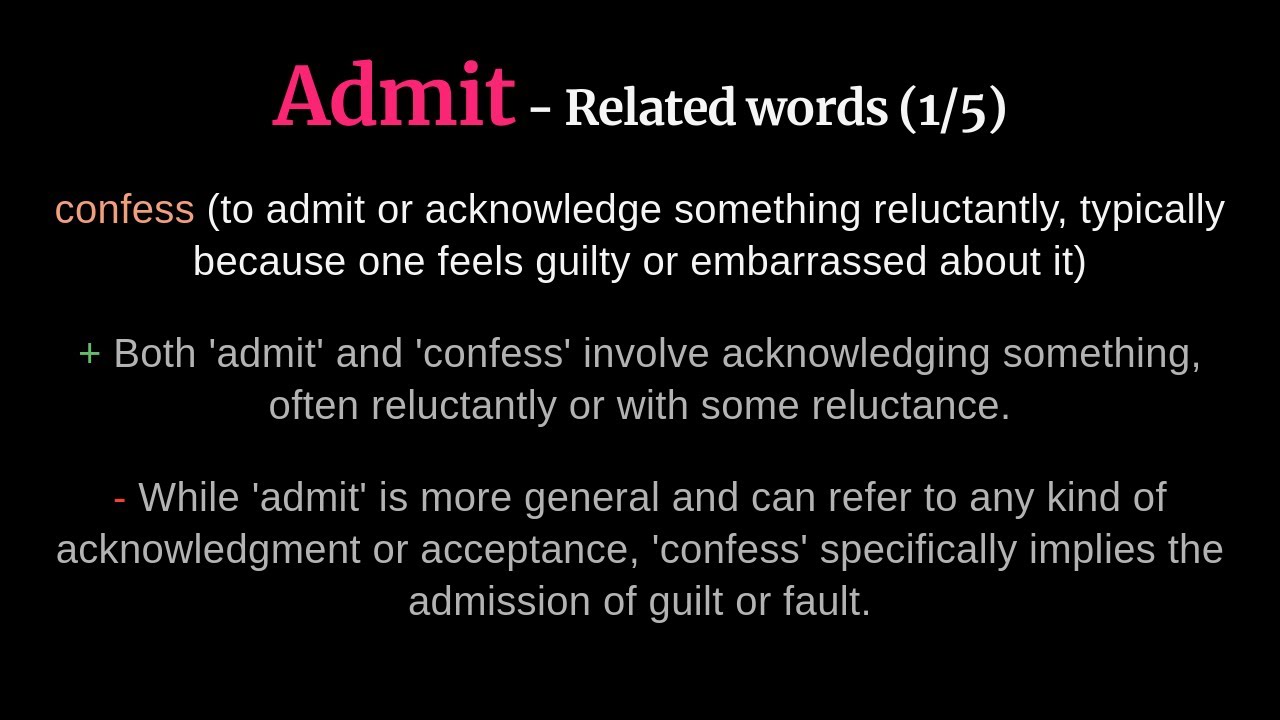 8 Essential Admit Vocabulary Words - YouTube
