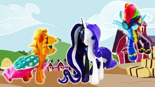 Compilation MLP Split Pony Custom - Rarity Rainbow Dash Applejack