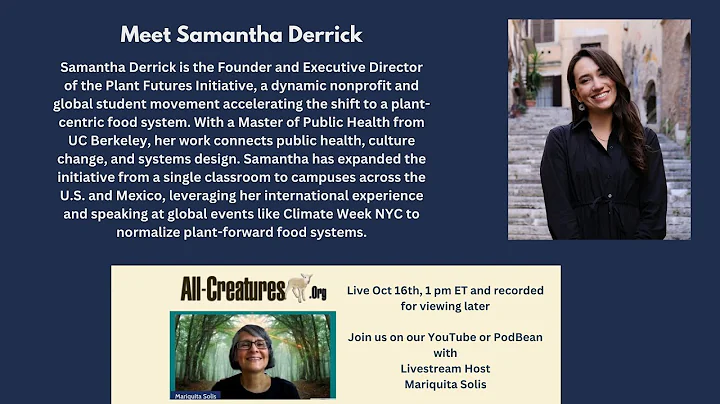 Cultivating Change: Samantha Derrick and the Plant Futures Initiative