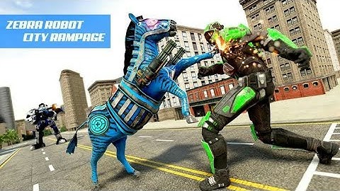 Zebra Robot Car Transform War | LA LA Games