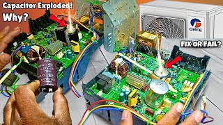 : Exploded Capacitors! Can These GREE Mini Split AC Circuit Be Fixed?