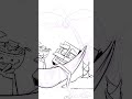 I draw the same character in 5 different scenarios. 15s of the beach snooze. #cartoon #timelapse