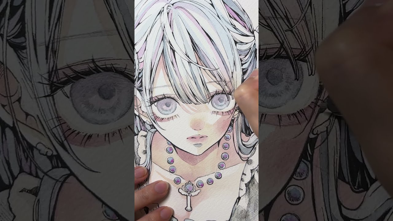 【メイキング】空の上に棲む魔法使いさん #shorts #イラスト