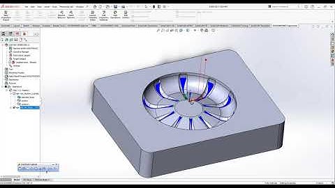 SolidCam Example 02 HSS Morph between two boundary curves
