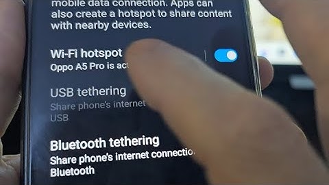 Oppo A5 Pro hotspot settings | How to enable Oppo A5 Pro hotspot