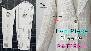 pattern drafting: how to make a two piece sleeve | pattern making | drafting a two piece sleeve diy