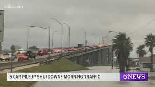 Multiple vehicle accident on the Harbor Bridge slows traffic early Thursday