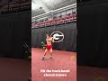 Lateral single leg jump. Hit FH. Switch legs, hit BH. Train both sides. #tennisfootwork #tennis