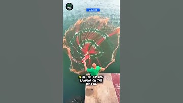 This Man Throws a Fishing Net Like a Machine! Pure Skill, Not Luck! #trending #viral