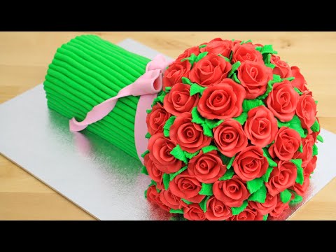ROSE Bouquet Cake- How to make by Cakes StepbyStep