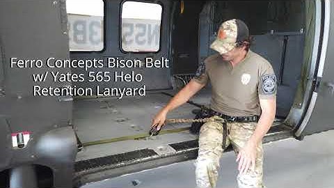 Ferro Concepts Bison Belt with Yates 565 Helo Retention Lanyard