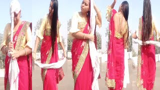 Indian Woman Hair Dry IN this Winter🌹Hair Dry In Soft Tauliya🌹 screenshot 1