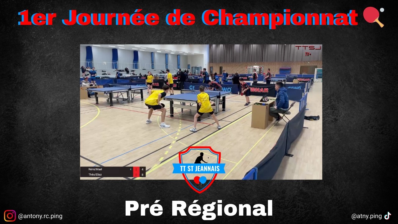 1er Journée de PR à domicile 🏓 : résumé des beaux points
