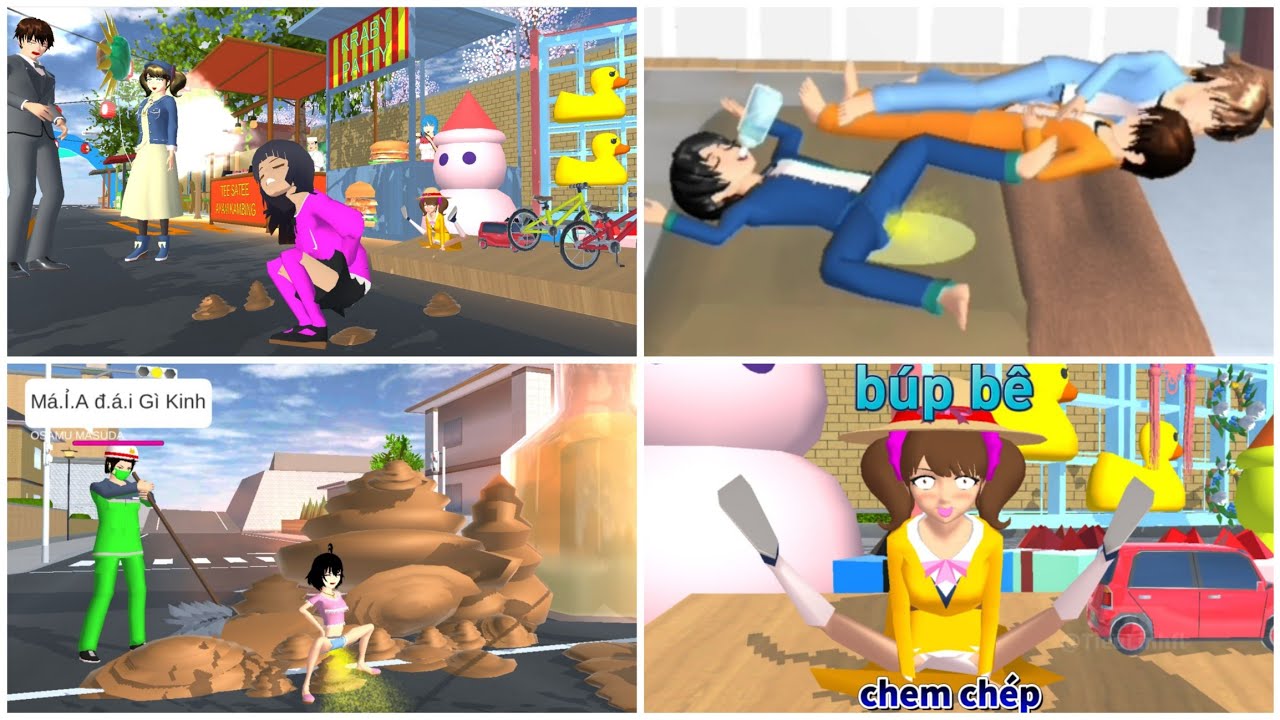 [30] Hài cực Bựa🌸SAKURA school simulator Tiểu Linh fl