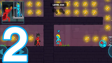 Red and Blue Stickman All Levels Gameplay Walkthrough Part 2 (Android/iOS)