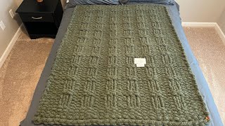 HAND KNIT A CHUNKY BLANKET- THE GARTER WEAVE by Brenda Kay 3,897 views 1 year ago 28 minutes