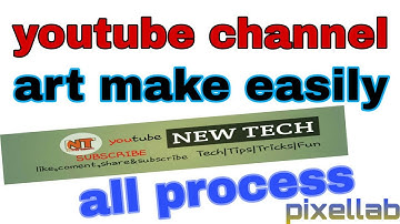#newtech How To Make Youtube Channel art on android Phone | Youtube banner Pixellab