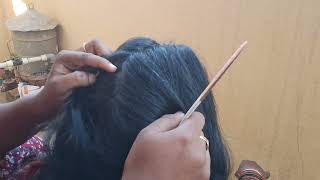 #Dry hair nitpicking with real sound #youtube #pls #viral