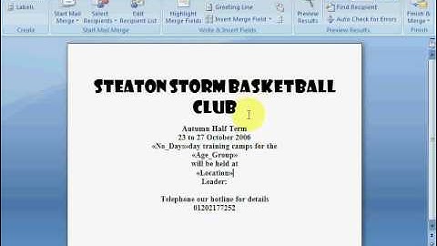 How to mail merge and filter