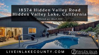 18374 Hidden Valley Road Hidden Valley Lake, California | Home For Sale with a Pool