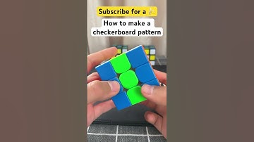 How to make a checkerboard pattern on a Rubik’s cube #cubing #rubikscube #shorts