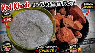 Red khadi With Nakumatt paste asmr crunch♥️🔥extreme satisfying crunch sounds🔊🔊 oddly relaxing asmr💥