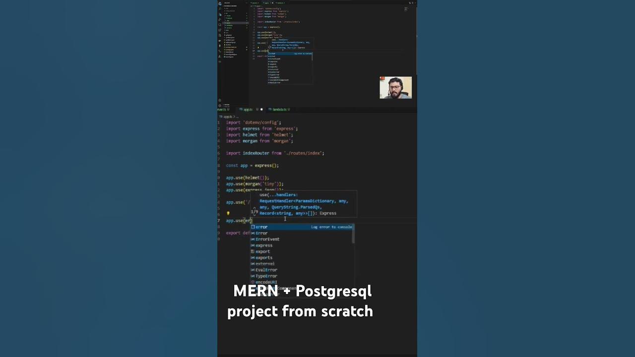 Express error handler in node js do checkout the whole project videos