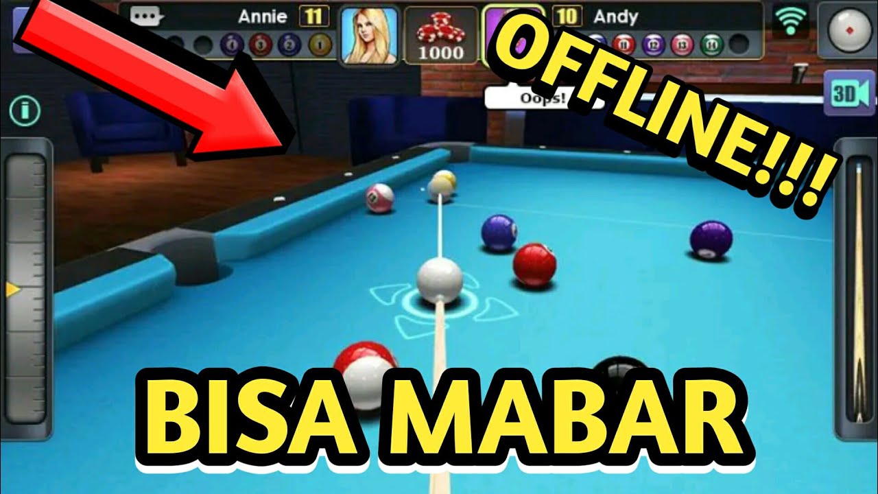 GAME BILLIARD BISA MABAR!!! + ADA MODE OFFLINE - 3D Pool Ball