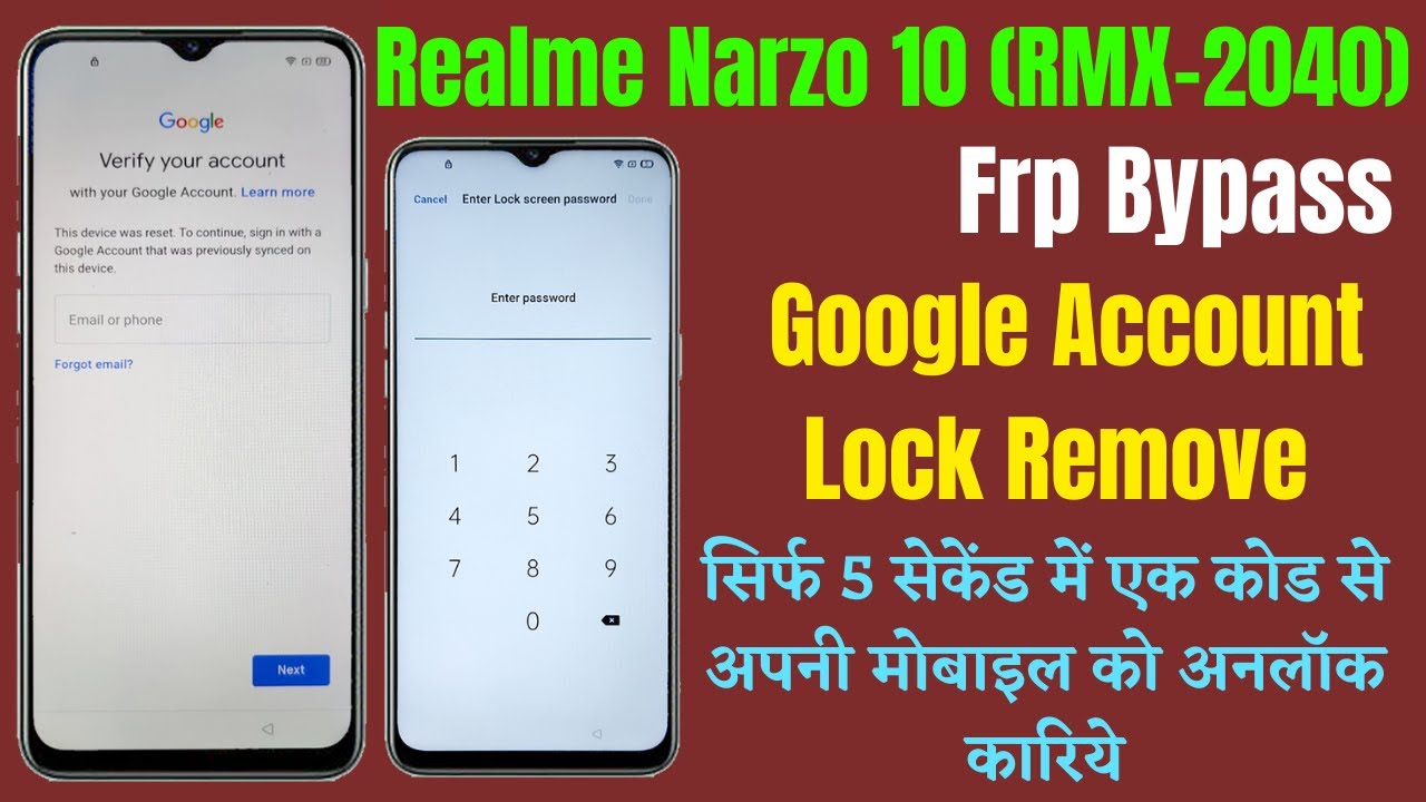 Realme Narzo 10 (RMX-2040) Google Account Bypass l Frp Bypass Without ...