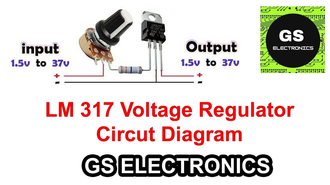LM317 voltage regulator IC circuit diagram explanation in hindi YouTube