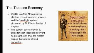 HUSH Video #1 Chapter 4 American Life in the Seventeenth Century