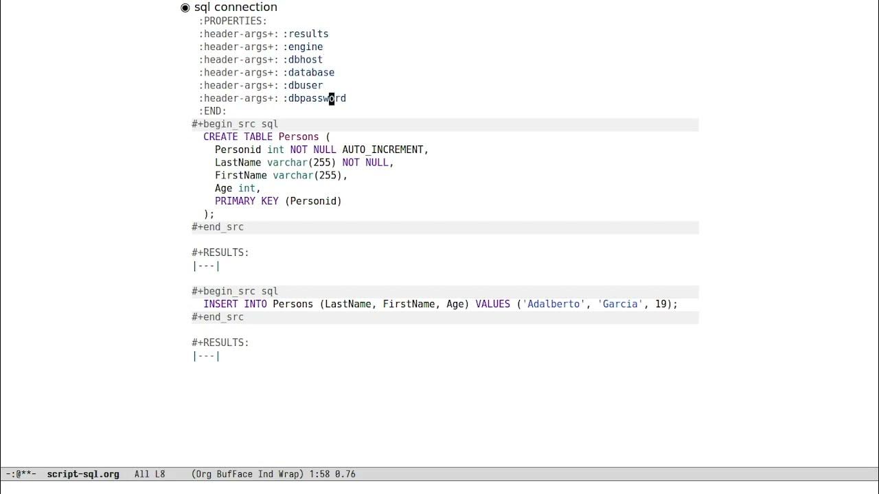 Ejecutar querys de sql con orgmode Emacs Espanol YouTube