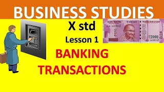 X std business studies - banking ...