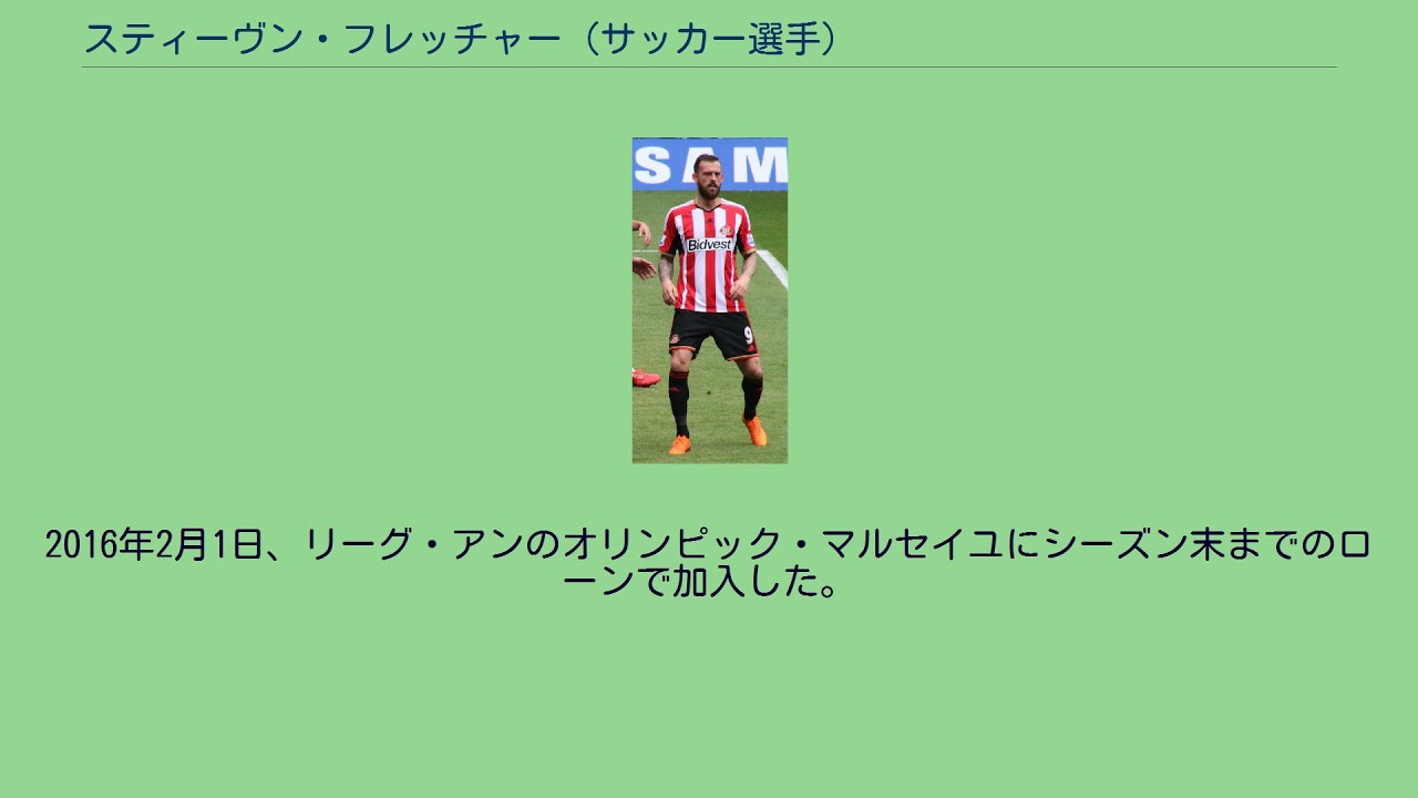 スティーヴン フレッチャー サッカー選手 Youtube