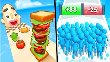 Sandwich Runner | Count Master - All Level Gameplay Walkthrough (Android iOS) New Update