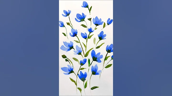 How to paint flowers with watercolor #art #drawing #painting  #coloring #watercolor #shorts #youtube