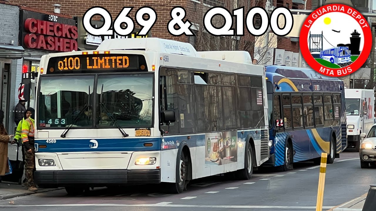 MTA: Orion VII NG Hybrid, NovaBus LFS, New Flyer XD40 action on the Q69 ...