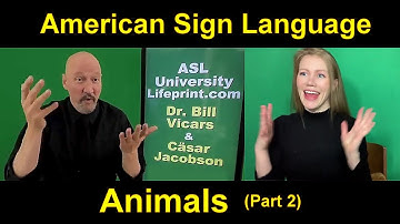 Animal Signs (02) American Sign Language (ASL) Bill Vicars with Cäsar Jacobson (Lifeprint.com)
