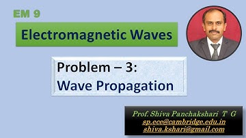Problem 3 | Wave Propagation | Electromagnetic Waves | Field theory | Shiva Panchakshari T G