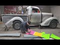 Running board fabrication from scratch for the 1935 Plymouth custom truck