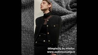 Juodos spalvos tvidas. #tweedjacket #audiniai #fabrics #onlineshopping #sewing #italyfashion