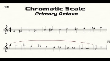 Flute Chromatic Scale (F-F) Practice in Half Notes (Primary Octave)