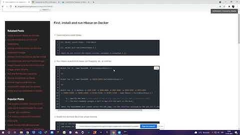 Apache HBase con Docker en Windows 10