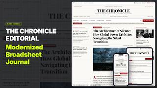 Modernized Broadsheet News Editorial Magazine Website Template