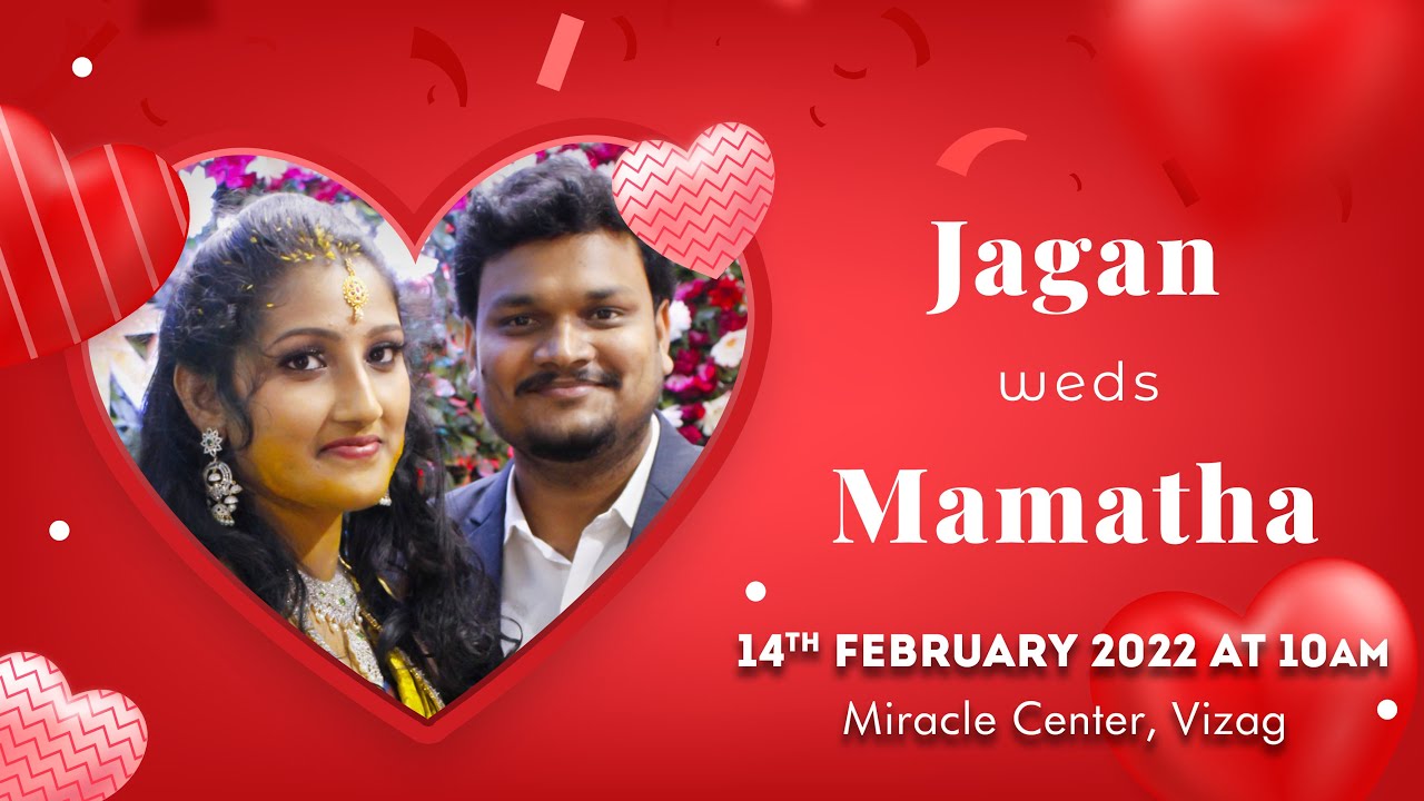 Live 🔴 : Jagan & Mamatha  Wedding Live // 14th Feb, 2022 // Cana Events // Miracle Center // Vizag