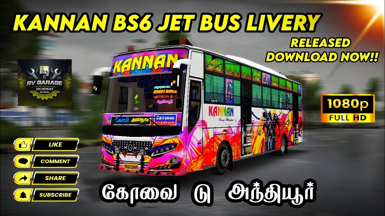 Ttiu KANNAN BS6 HD JET BUS LIVERY RELEASED!! || PRIVATE BUS LIVERY ...