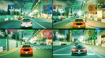 Blur Multiplayer 4 Players Gameplay