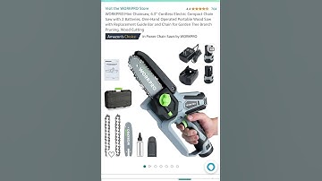 43 % off WORKPRO Mini Chainsaw, 6.3“ Cordless Electric Compact Chain Saw with 2 Batteries