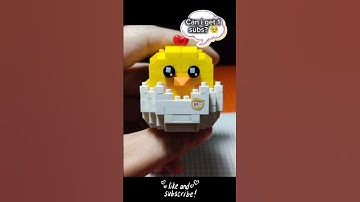 Chicken Egg Micro Block Stop Motion #nanoblocks #stopmotion #shorts